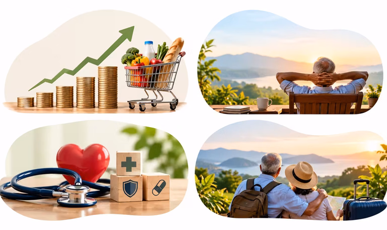 Key benefits of retirement planning: savings, healthcare, and financial freedom.